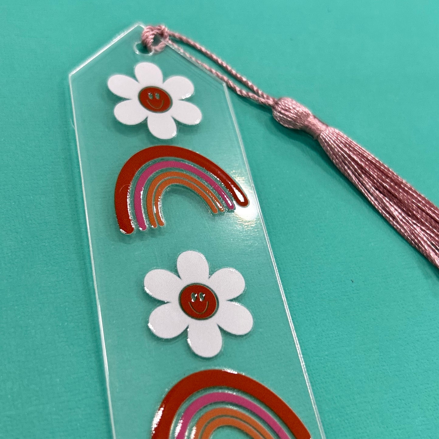 Flowers and rainbows (bookmark)