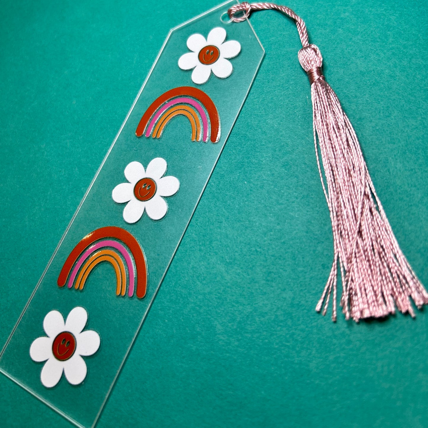 Flowers and rainbows (bookmark)